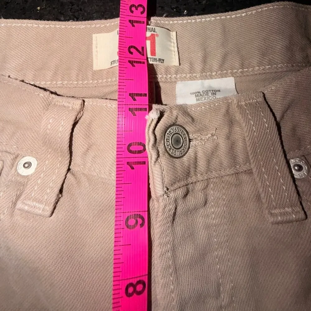 UEC LEVI’S KHAKI 501 ORIGINAL STRAIGHT LEG DENIM JEANS MADE IN MEXICO SZ 31x30